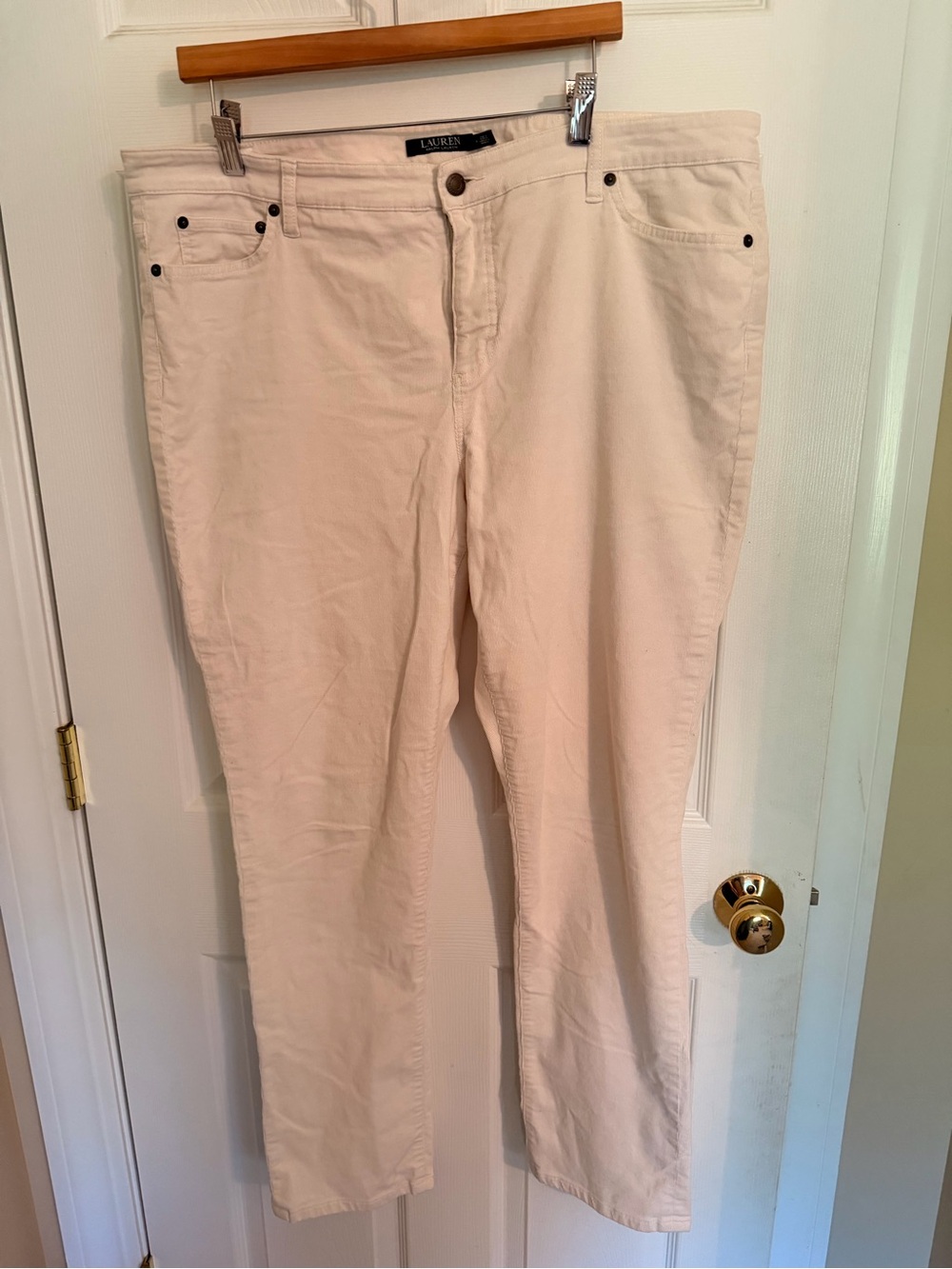 Ralph Lauren Straight-Leg Cream Women’s Jeans
